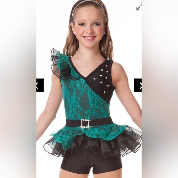 Do your thing kelly green dance costume Laylas costumes size small - Picture 10 of 13